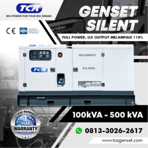 Genset TCA US 100 kVA-650 kVA (Perkins engine, Putih)