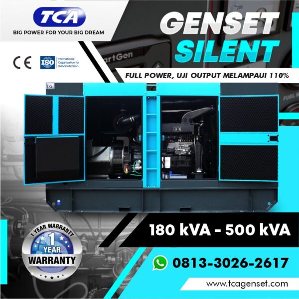 Genset TCA US 180 kVA-500 kVA (TCA engine, Gen 1, Biru pirus)